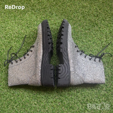 Дамски кубинки бели и сребристи, без марка, снимка 10 - Дамски боти - 54090581