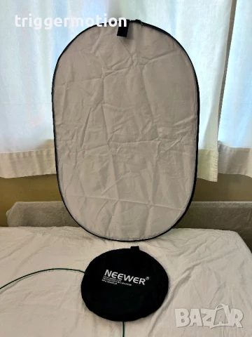 Neewer 5 в 1 мултифункционален фотографски рефлектор за студио и външна фотография 60 ×90 см, снимка 5 - Светкавици, студийно осветление - 51407685