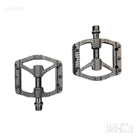 Ултра леки педали за велосипед PROMEND R65, Carbon pattern, 240гр., снимка 4 - Части за велосипеди - 52345771