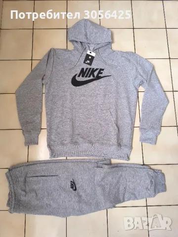 Сив  спортен екип от памук , снимка 3 - Спортни дрехи, екипи - 38266759