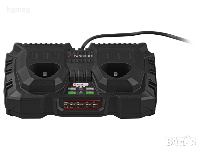 Parkside PDSLK 12 B2 двойно зарядно за 12V акумулаторни батерии,4.5A , снимка 4 - Други инструменти - 52057736