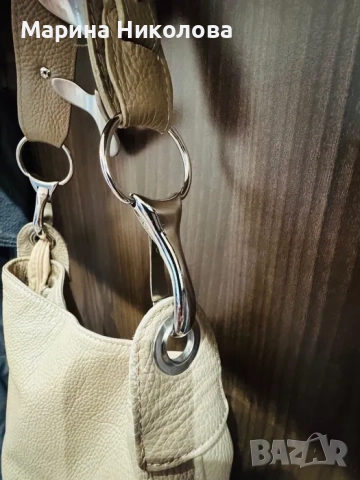 Италианска дамска чанта от естествена кожа, снимка 4 - Чанти - 52059821