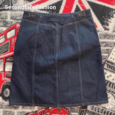 LEE винтидж дънкова пола с копчета размер L, снимка 3 - Поли - 54174686