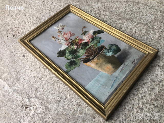 стара българска картина на П.С.Антоновъ, снимка 2 - Антикварни и старинни предмети - 51839087