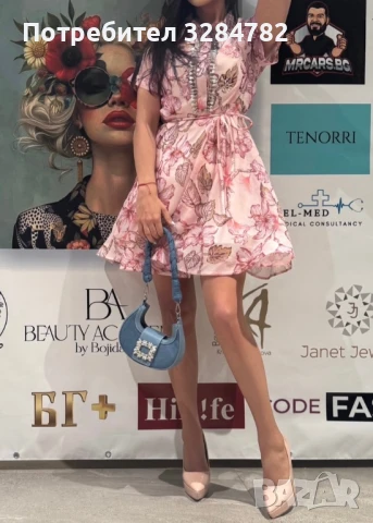 Розова елегантна рокля, снимка 2 - Рокли - 50611161