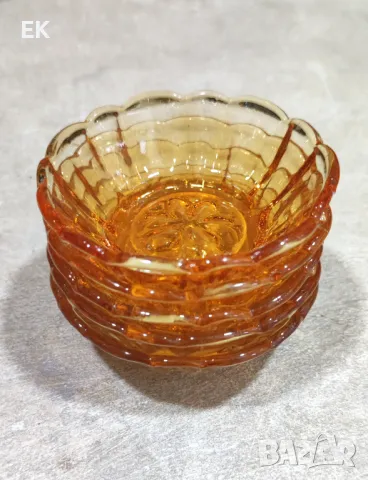 5 стари стъклени купички за сладко