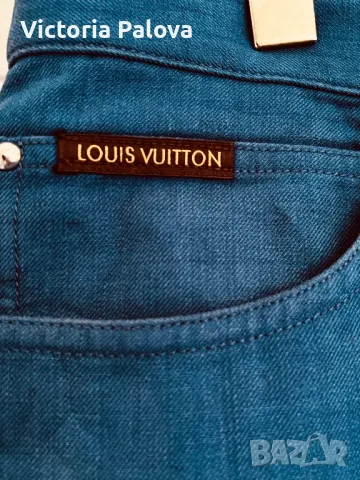 Мъжки дънки LOUIS VUITTON оригинал лен и памук, снимка 2 - Панталони - 47616483