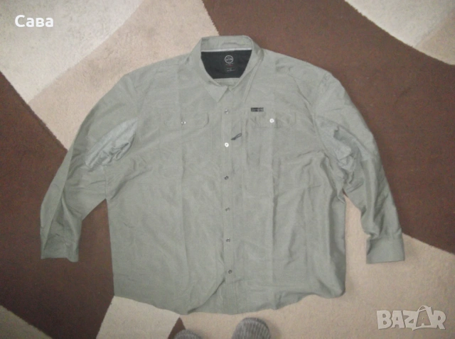 Ризи WRANGLER  мъжки,4-5ХЛ  /зелена,бежова/, снимка 3 - Ризи - 53276856