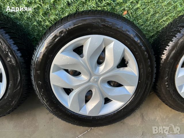 Джанти R15 4х100 Renault Zoe + Зимни гуми Firestone 185/65/R15, снимка 4 - Гуми и джанти - 45559963