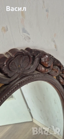 Голямо ретро бароково огледало., снимка 2 - Огледала - 53427917
