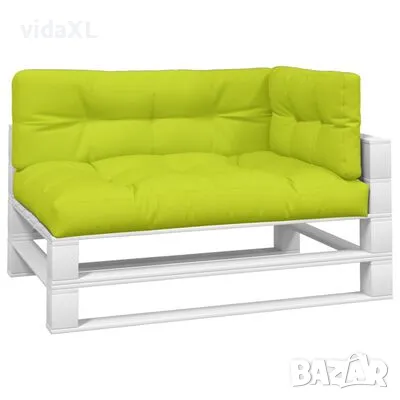 vidaXL Палетни възглавници, 3 бр, яркозелени, текстил(SKU:314569), снимка 3 - Градински мебели, декорация  - 49524693