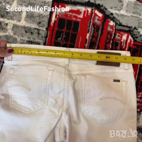 G-Star Raw 3301 Cotton Capri Cropped Jeans с прави тесни панталони размер W29, снимка 5 - Дънки - 53726385