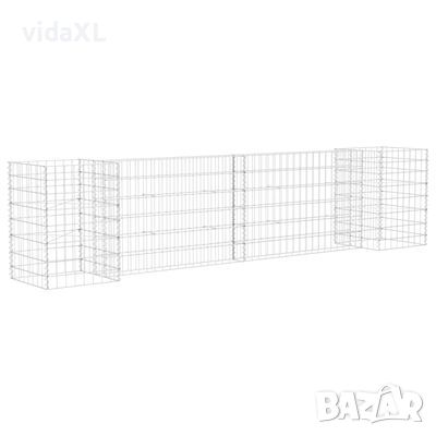 vidaXL Габион плантер Н-образен, стоманена тел, 260x40x60 cм)SKU:145659