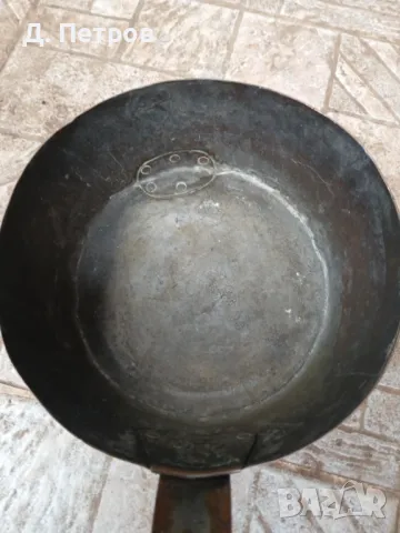 Стар меден тиган , снимка 7 - Антикварни и старинни предмети - 46012262