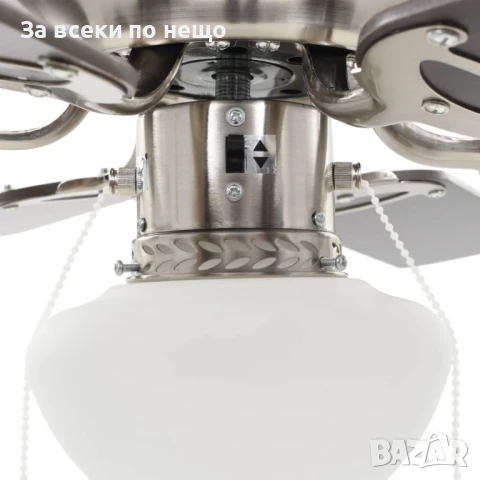 Декоративен Вентилатор За Таван С Осветление, 82 См, Тъмнокафяв Код P720, снимка 3 - Други - 50621678