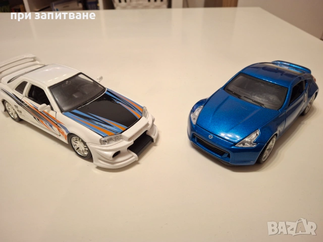 Nissan Skyline R34 GT-R , 1/24 Burago и Nissan 370 Z, 1/24  Maisto