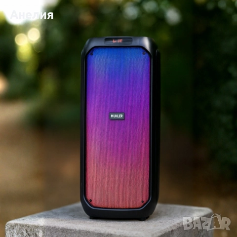 Активна тонколона Muhler 881R с два микрофона и дистанционно , снимка 3 - Тонколони - 52160777