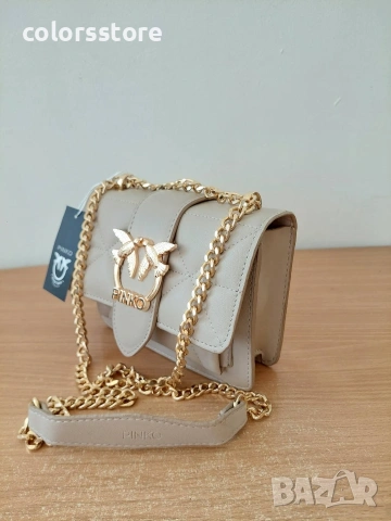 Бежова чанта Пинко/SG377, снимка 2 - Чанти - 53788329