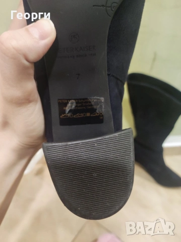 Нови дамски стретч ботуши Peter Kaiser от велур, снимка 3 - Дамски ботуши - 53775666