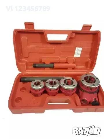 Комплект ръчна винторезка Mar-Pol 4-глави /тръборез,пафти /