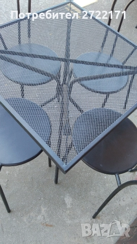 Трапезна маса с 4 броя столове, снимка 2 - Градински мебели, декорация  - 52996903