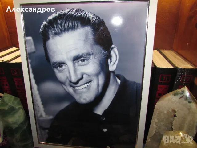 Фото картина 33х42см Кърк Дъглас, Спартак, подходяща за подарък, снимка 3 - Други ценни предмети - 50230314