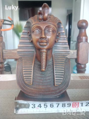 Стилна и красива,статуетка на велик,египетски фараон-Тутанкамон., снимка 5 - Статуетки - 46301751