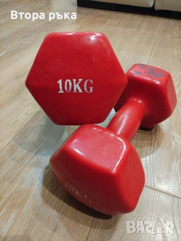 Дъмбели за тренировка по 10 кг всеки, снимка 5 - Фитнес уреди - 53056710