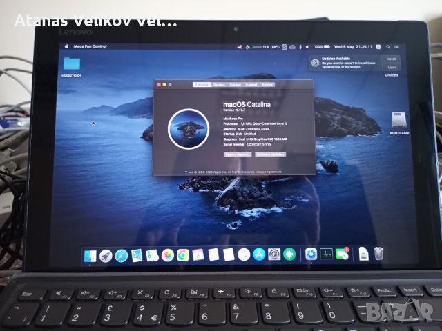 Продавам/Бартер Лаптоп 2в1 LENOVO Miix 520-12IKB Mac OSX Catalina hack, снимка 1 - Лаптопи за работа - 45655505