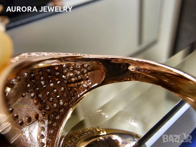 CARTIER Panthere de Cartier Big Rose Gold Diamonds Пръстен, снимка 7 - Пръстени - 52854853