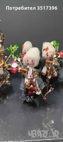 Сурвакар - дървена кукла с национална носия- Сурвакари, снимка 4 - Декорация за дома - 52648626