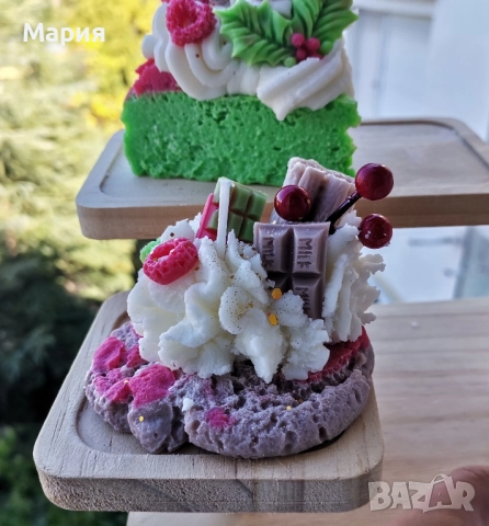 Коледни торти и мъфини свещи , снимка 8 - Декорация за дома - 52248494