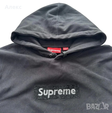 supreme x Swarovski hoodie , снимка 2 - Суичъри - 53956065