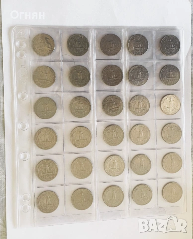 1/4 (четвърт) долар САЩ 1965-1998, снимка 2 - Нумизматика и бонистика - 49881446