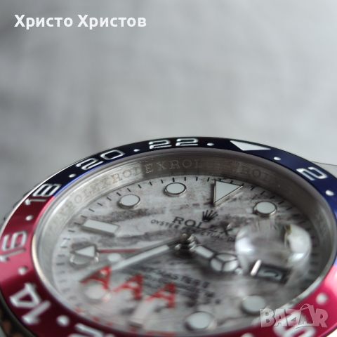 Луксозен мъжки часовник Rolex GMT-Master II Pepsi Meteorite, снимка 7 - Мъжки - 41567426