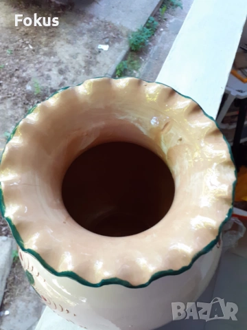 Много красива стара ръчно рисувана ваза керамика - Италия, снимка 5 - Антикварни и старинни предмети - 53478307