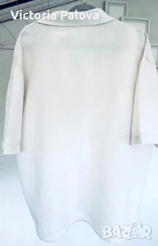 Свободна риза MERIT, лен и памук, снимка 13 - Ризи - 51240350