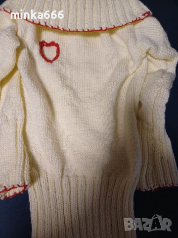 Ръчно плетиво дамски дълъг пуловер