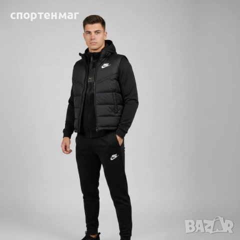 Мъжки елек / грейка Nike черен модел 2026, снимка 2 - Спортни дрехи, екипи - 53105537