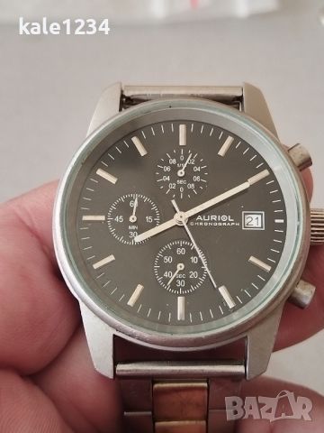 Часовник AURIOL chronograph. Japan move. Японски механизъм. Водоустойчив. Мъжки. Хронограф, снимка 2 - Мъжки - 46309674