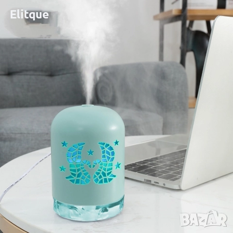 LED мини преносим светещ USB овлажнител за въздух за дома и за автомобила, снимка 5 - Лед осветление - 52896567