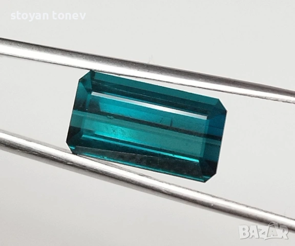Изключителен чист зелено син индиголин турмалин 3.19кт.! Сертифициран! нов!, снимка 2 - Други - 53421491
