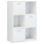 vidaXL Шкаф за съхранение, бял гланц, 60x29,5x90 см, ПДЧ（SKU:801140, снимка 1 - Шкафове - 45200187