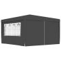 vidaXL Професионална парти шатра със стени 4х4 м антрацит 90 г/м²(SKU:48535