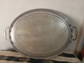 Посребрена викторианска табла,поднос, снимка 5