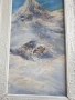 Стара българска картина Планинси пеизаж /масло / , снимка 4