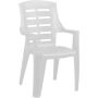 Градински PVC стол -55x60x91см бял