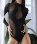 Черно полупрозрачно боди, снимка 1