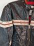 Кожено Рокерско яке Jack & Jones Vintage DENIM, Стил damage leather jacket, Размер М, снимка 3