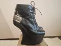 Jeffrey Campbell Дамски боти на платформа Handmade Естествена кожа, снимка 1